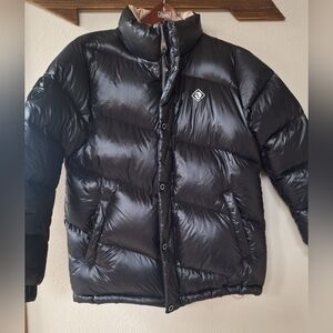BLACK YAK Goose Down Reversible Jacket  Black Tan Outdoors Quilted Mens 165cm